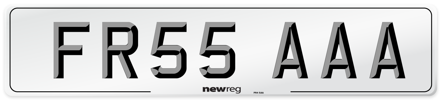 FR55 AAA Number Plate from New Reg
